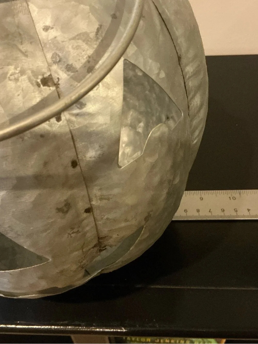 Galvanized Halloween Jack-o-Lantern Luminaria 🎃